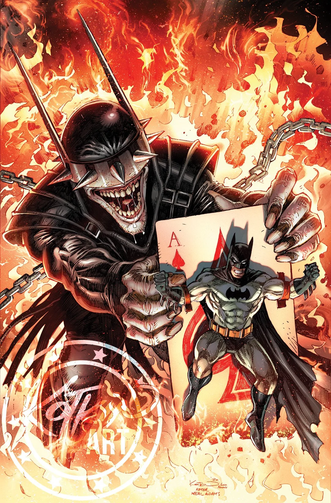 BATMAN WHO LAUGHS (NEAL ADAMS HOMAGE) - METAL CARD — Art Of Alex